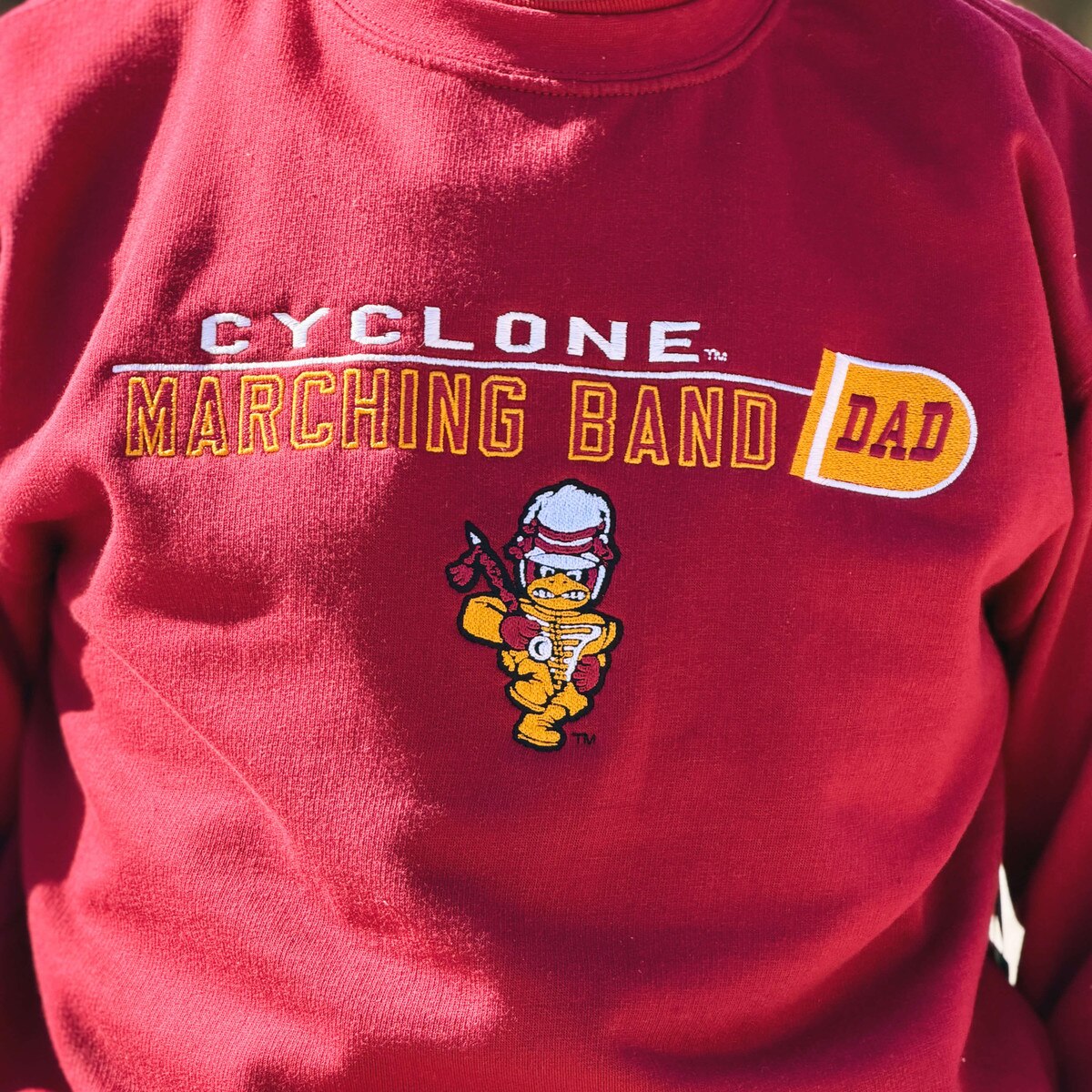 CI Sport Cyclone Marching Band Dad Cardinal Crewneck